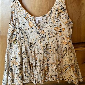 Spaghetti strap tank top very cute and colorful pattern!